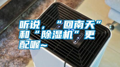 聽說，“回南天”和“除濕機”更配喔~