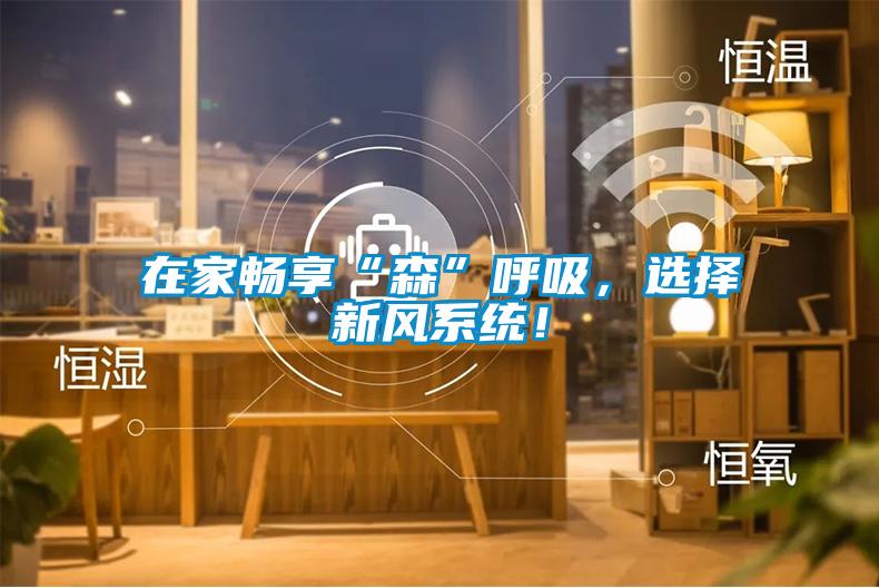 在家暢享“森”呼吸，選擇新風(fēng)系統(tǒng)！