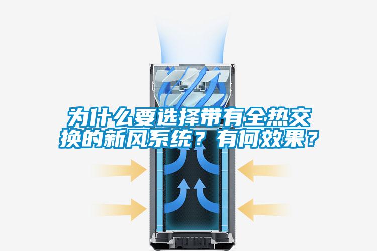為什么要選擇帶有全熱交換的新風(fēng)系統(tǒng)？有何效果？