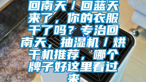 回南天／回藍(lán)天來了，你的衣服干了嗎？專治回南天，抽濕機(jī)／烘干機(jī)推薦，哪個(gè)牌子好這里看過來